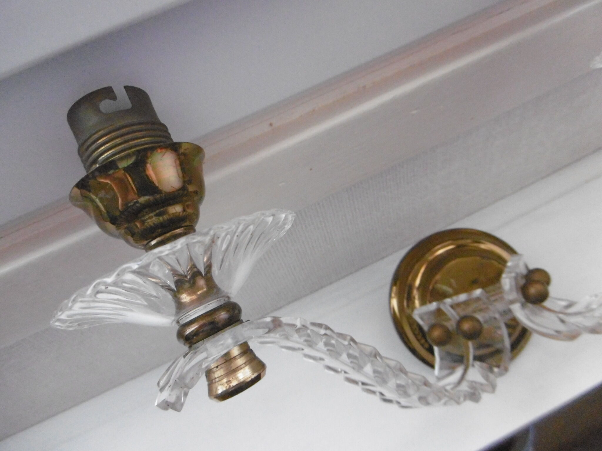 Wall light double branch vintage 1960