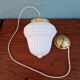 Art Deco suspension in pressed white glass, 1920s-30s.