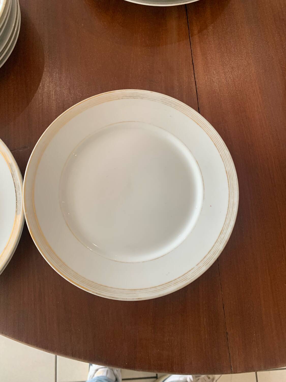 Lot of old white crockery