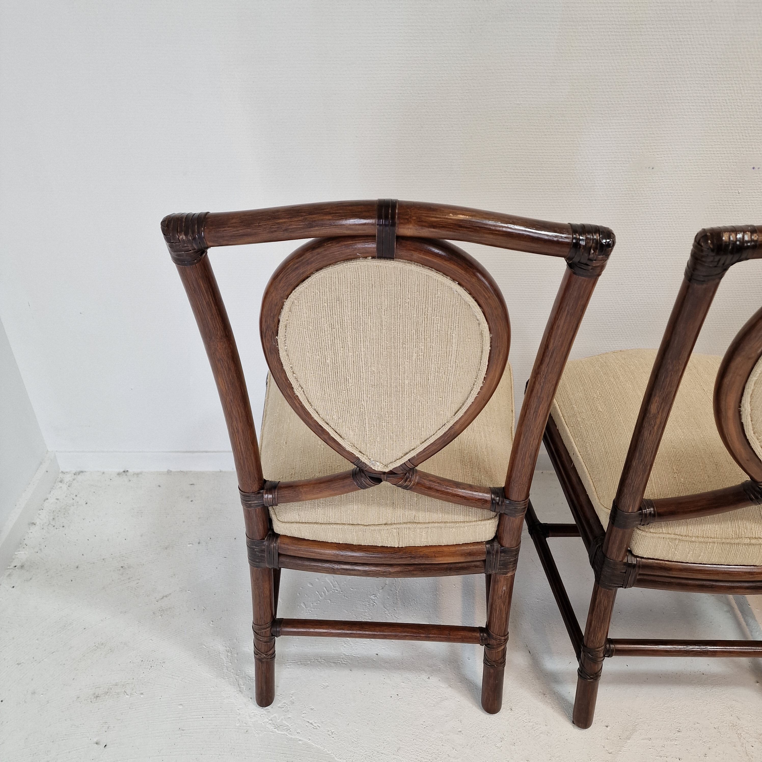 Set of 6 Bamboo Dining Chairs from Gasparucci Italo, 1970s