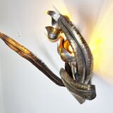 Flower wall lamp by Isabelle & Richard Faure, 1970s