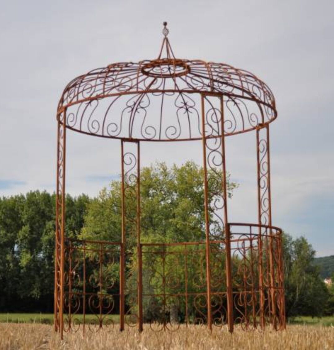 Gloriette, arbour, wrought iron pergola