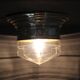 Art Nouveau brass and glass ceiling light, Czechoslovakia, 1930s