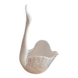 Vintage English white ceramic swan vase/cachepot