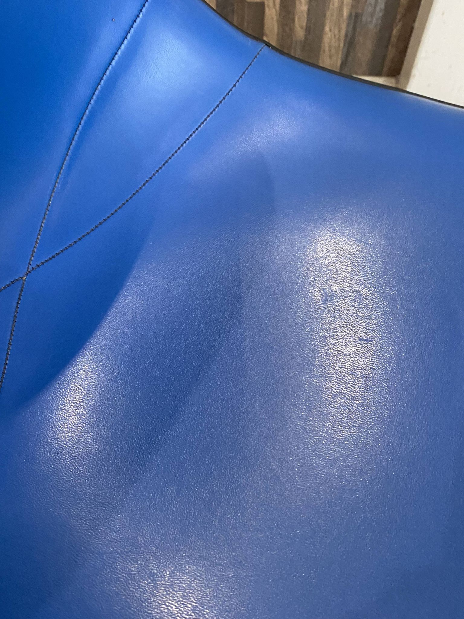 Eames Herman Miller vintage 70s blue vinyl fiberglass chair