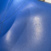 Eames Herman Miller vintage 70s blue vinyl fiberglass chair