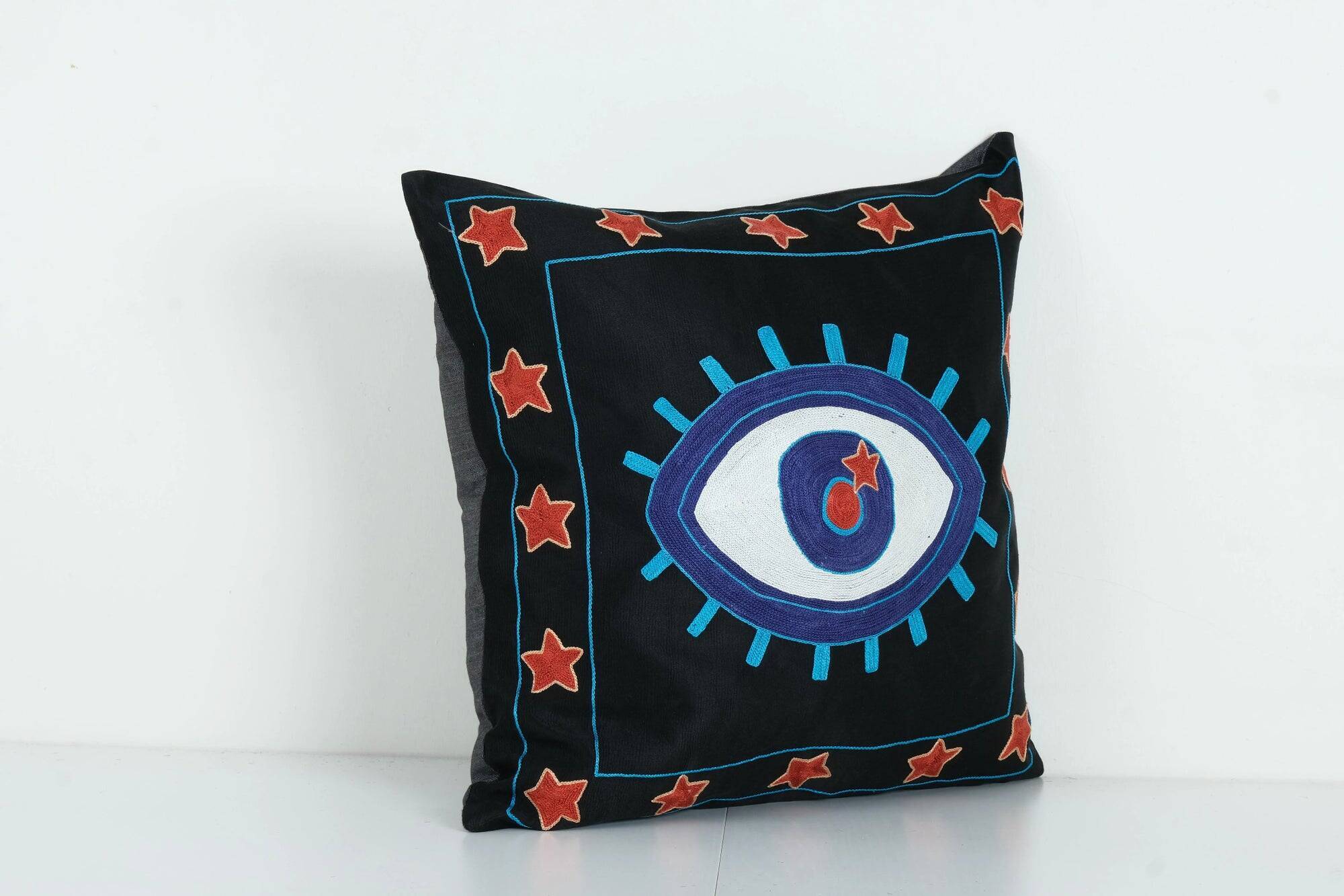Vintage embroidered cushion cover 51x51 cm