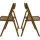 Set of four vintage folding chairs with webbing and wood 1970s