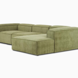 Lennon green corduroy modular corner sofa