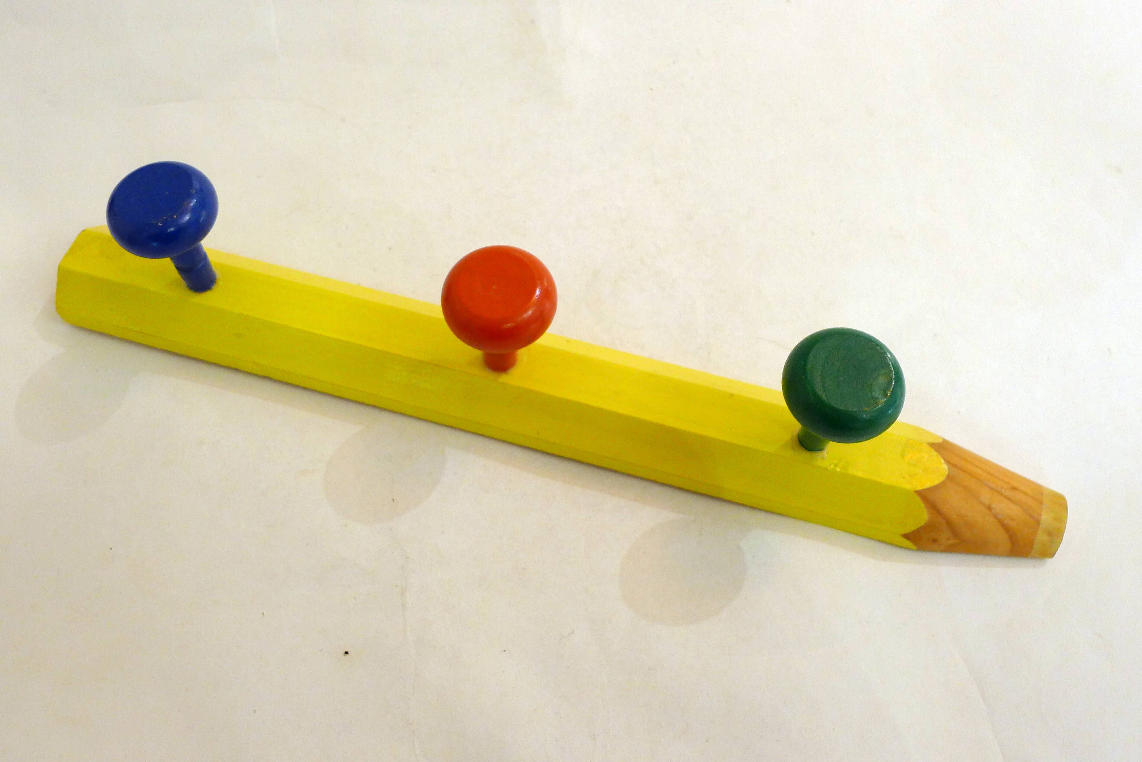 Wall hooks, colored pencil, 1980s