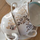 5 tasses et sous-tasses anciennes
