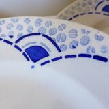 4 vintage dessert plates from the Gien manufacture model Pervenche