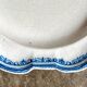 Moustiers hollow oval dish in glazed earthenware