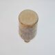 Brown ceramic/stoneware bottle with chiseled floral pattern