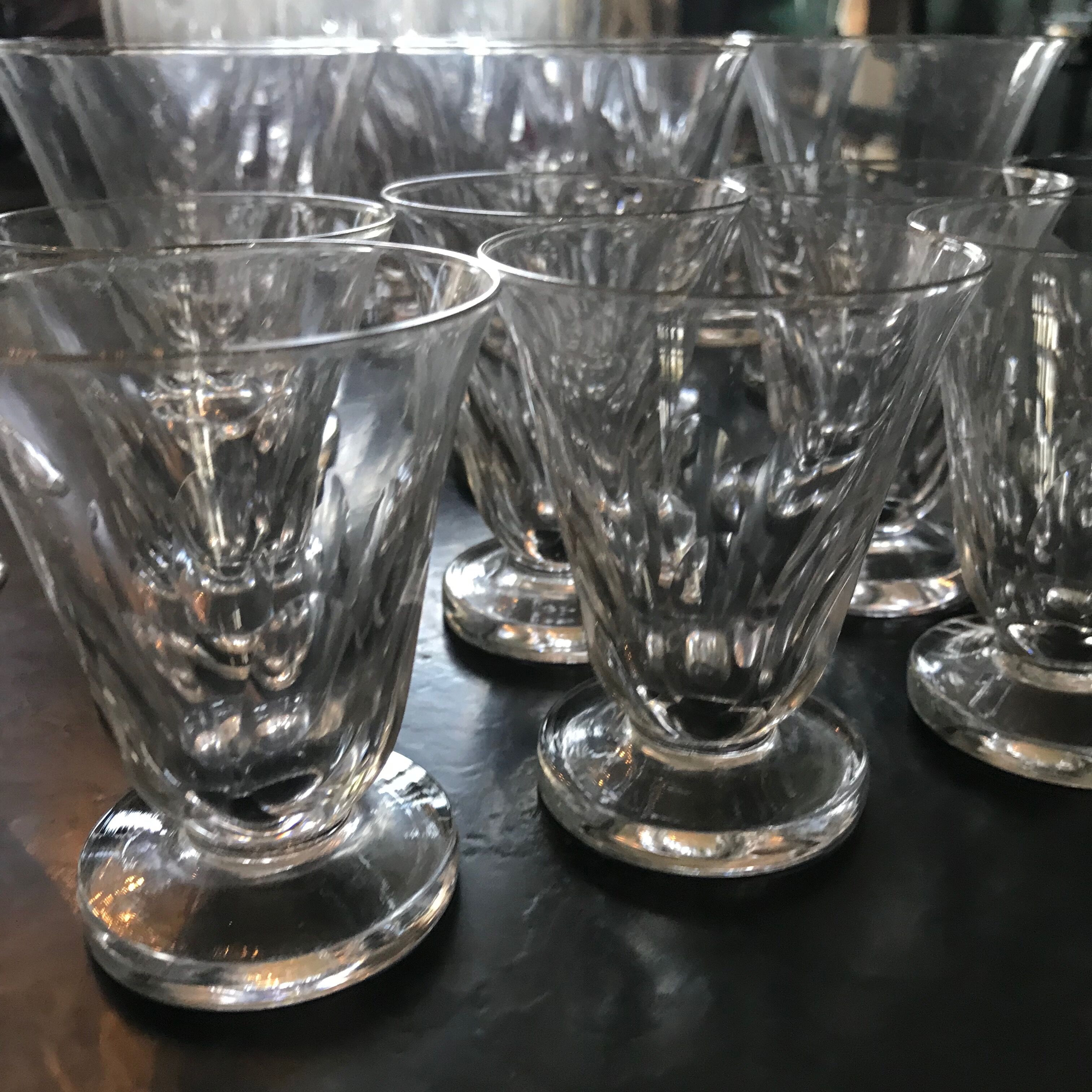 Product BHV Series of 8 glasses bistrot mid-XXth