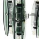 Glass and chrome suspension light in Fontana Arte style by Veca Murano, Italy.