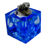Magnifying lighter by Antonio Imperatore, blue murano glass, Italy, 1970