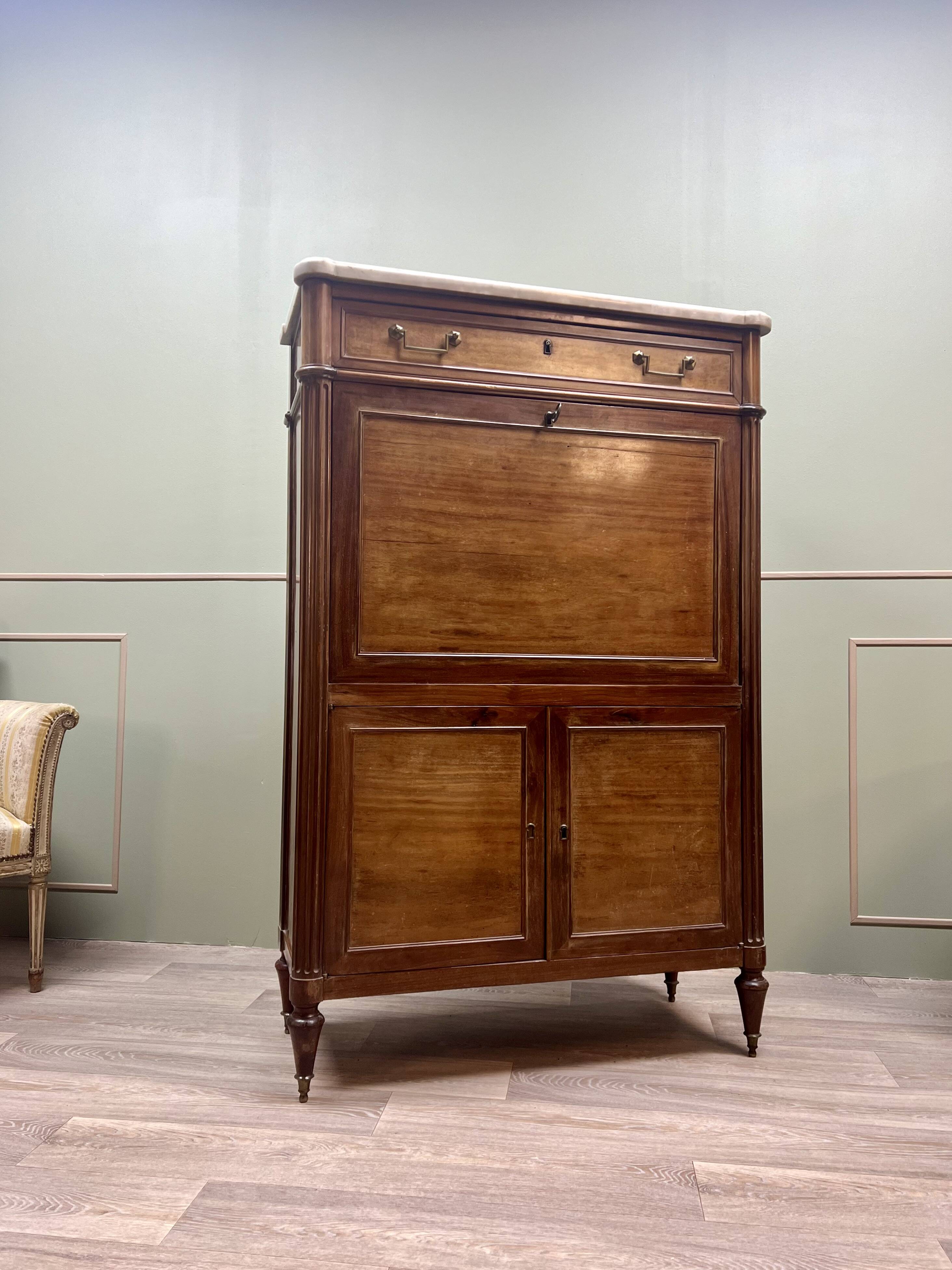 Mahogany Secretary Louis XVI XVIII Eme Century