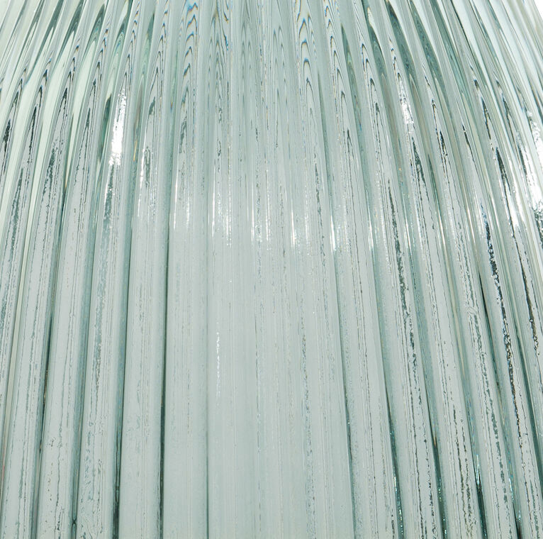 Light green glass vase height 28cm