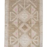 Soft Color Turkish Antique Small Handmade Traditional Door Mat Small Rug