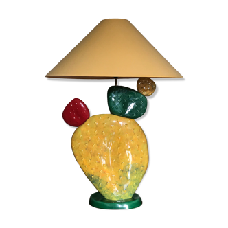 Lampe Cactus en céramique, multi couleurs, 1970