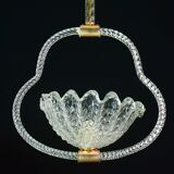 Charmant lustre Art Déco Barovier & Toso en verre de Murano, années 1950