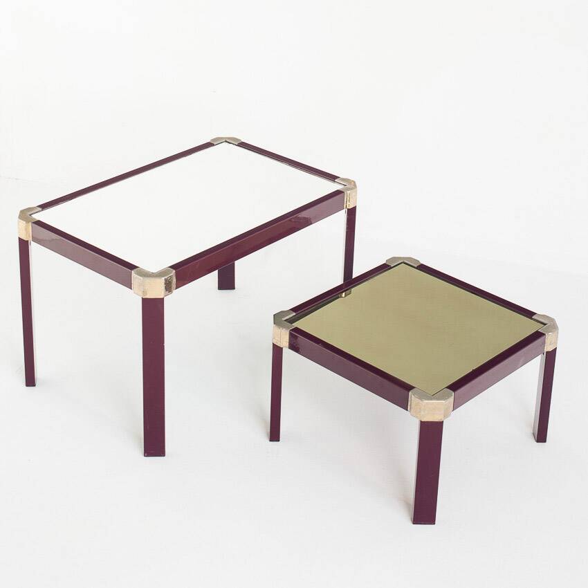 Vintage Regency Style Nesting Tables Attribution Roméo Rega France 70s