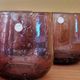 BIOT - Set of 6 bubble glass water tumblers in amethyst colour.