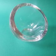 Cendrier demi-sphère en verre ancien vintage