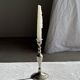 Antique silver-plated candlestick with a baluster shaft H21 D9.5