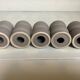 Five matte gray candle holders