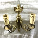 Louis XVI style bronze wall lamp with 2 lights