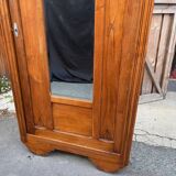 /Art Deco wardrobe with mirror in carved solid oak from the 20s/30s