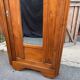 /Art Deco wardrobe with mirror in carved solid oak from the 20s/30s
