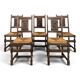 Série de 5 chaises dans l'esprit de Dudouyt