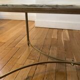 Marble and brass coffee table