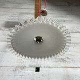 Opaline suspension pleated red cord