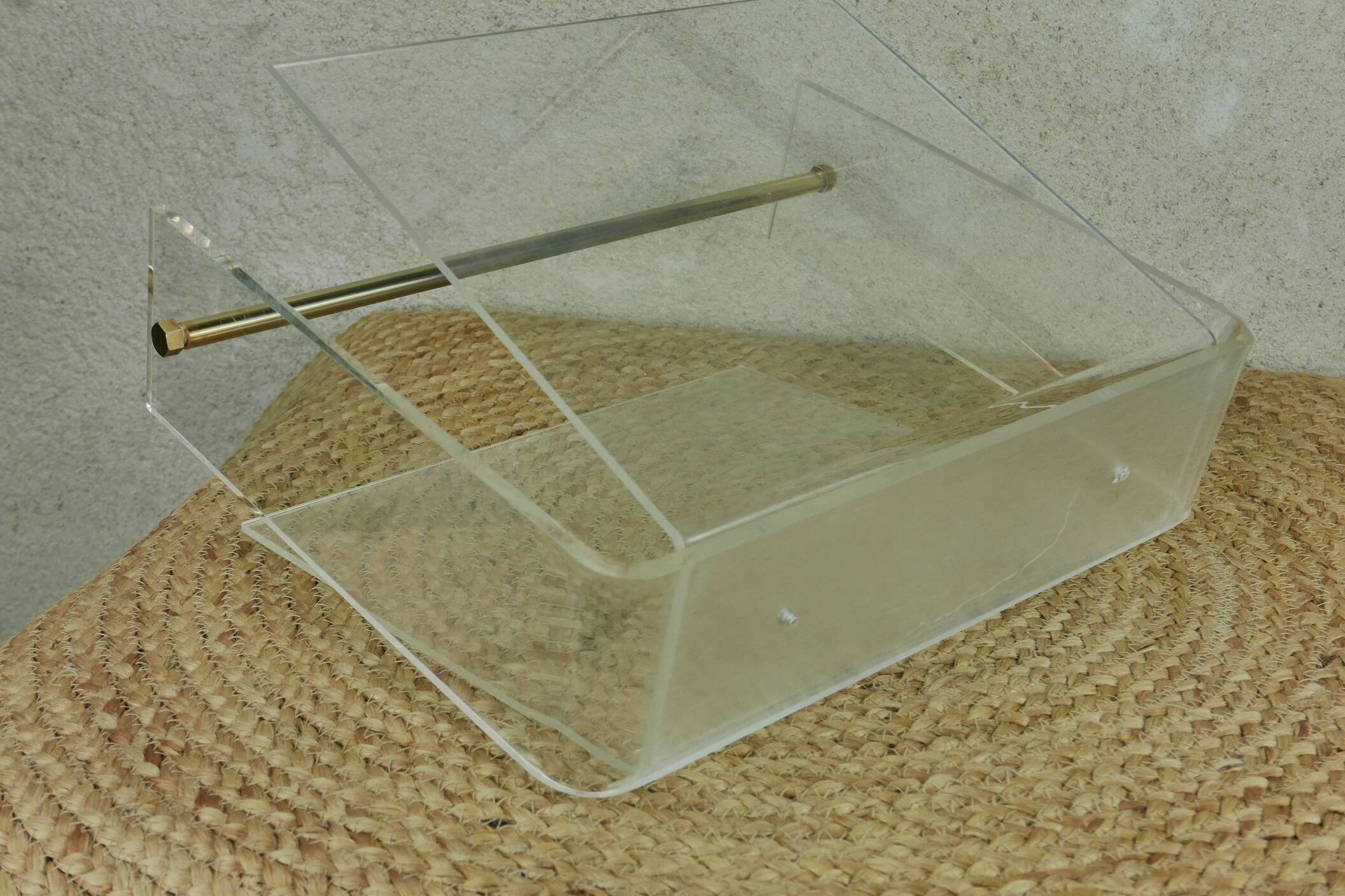 Roche Bobois plexiglass magazine rack 70