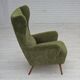 1960s, Scandinavian design, highback armchair, furniture velour.