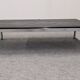 Table basse moderniste en ardoise et métal chromé, Italie vers 1970