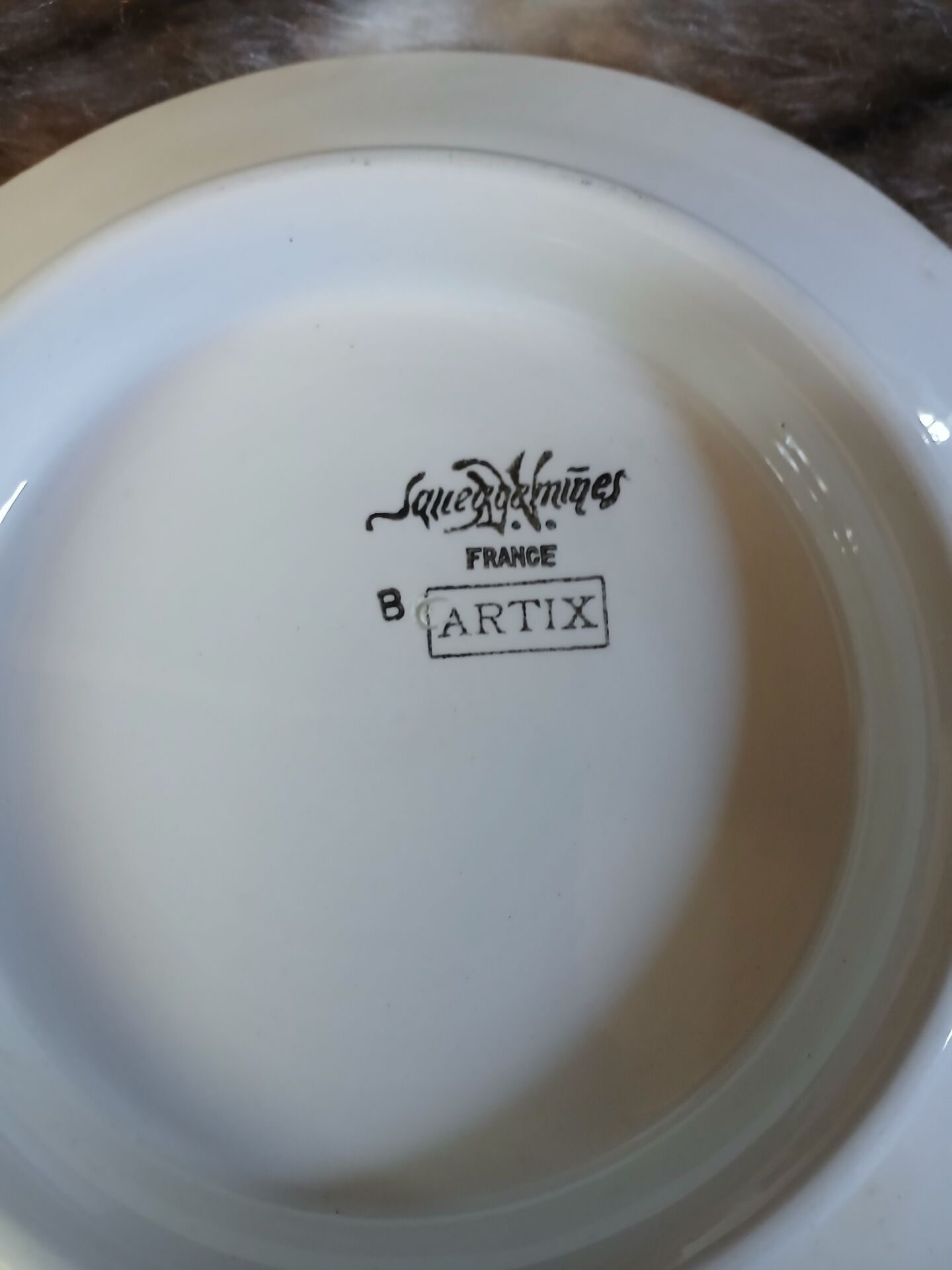 Antique compote dish Sarreguemines