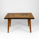 Table basse africaine en bois marqueté, vers 1960