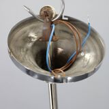 Art Deco chrome and opaline glass chandelier by Napako, 1930s