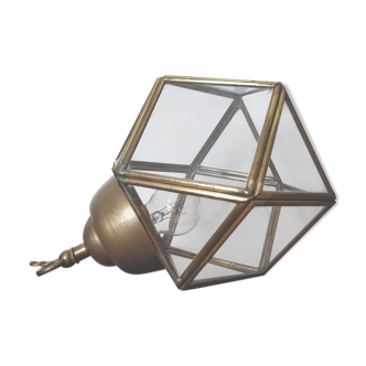 Lampe polygone laiton à poser