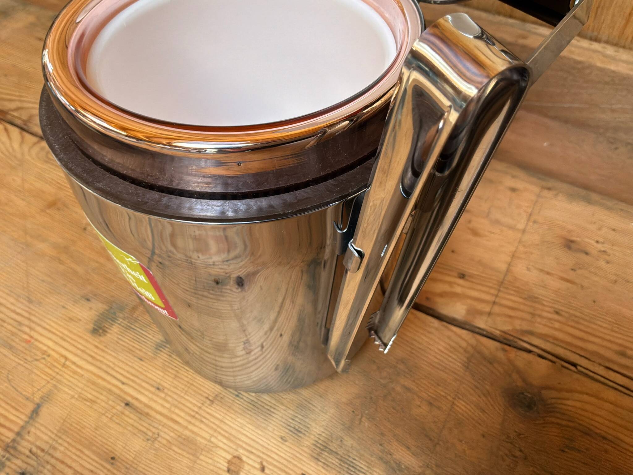 Vintage Alfi shaker set and insulated chrome ice bucket.