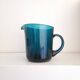 Petrol blue glass carafe