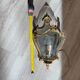 Set of bronze and curved glass light fixtures – Louis XV style – read