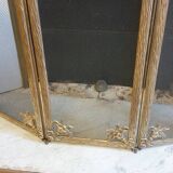 Art Nouveau brass fire screen 1900