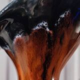 Flamed ceramic pitcher vase 1960