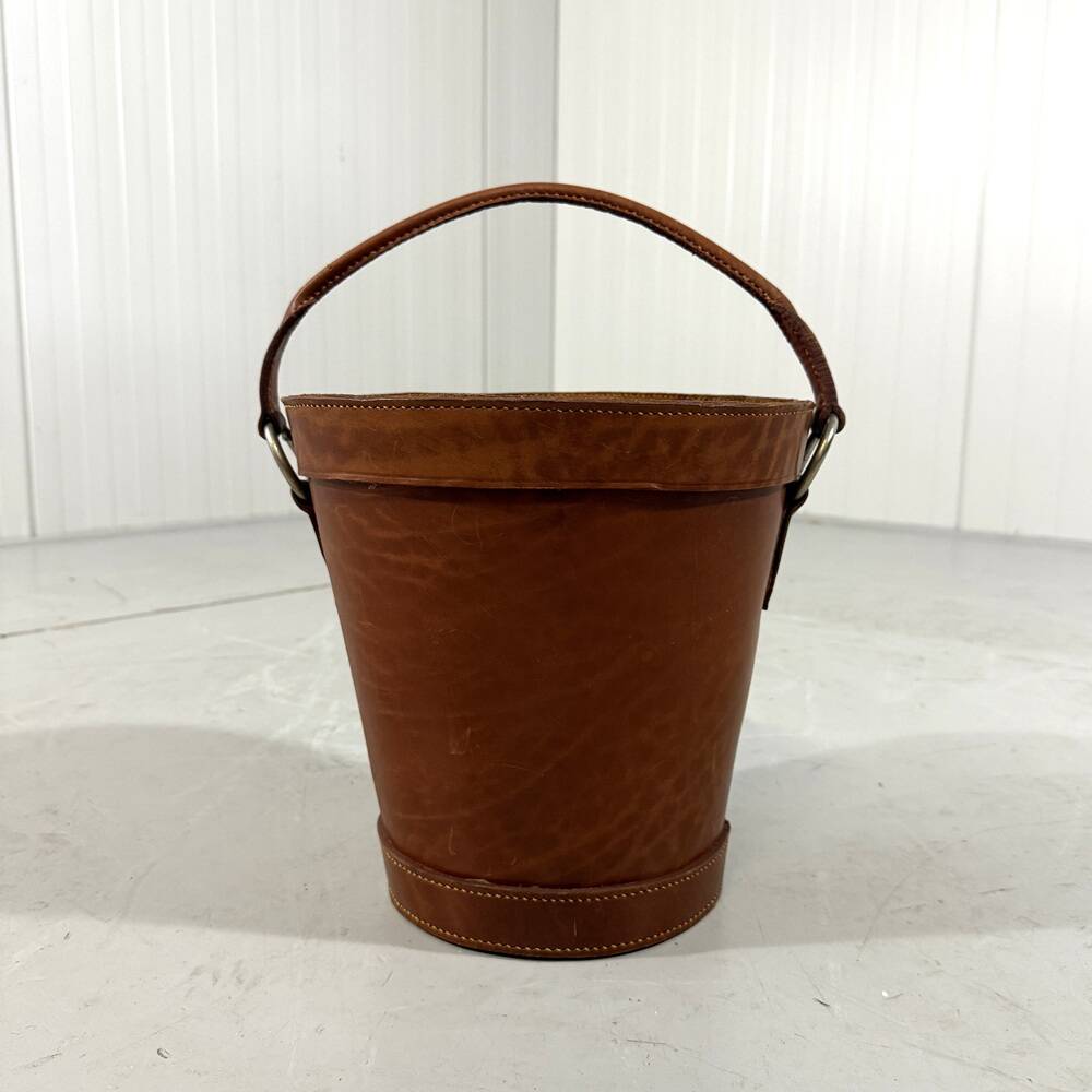 Leather waste paper basket 1960’s
